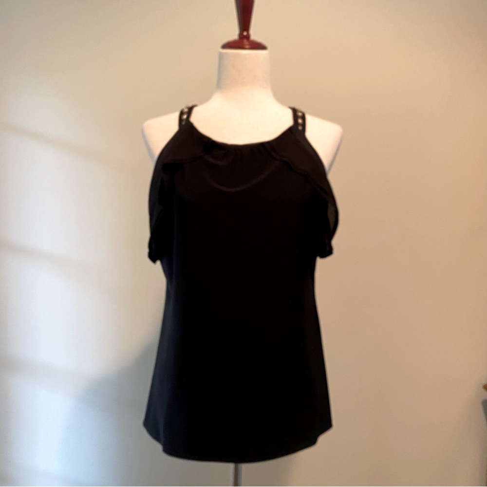 WHBM Sleeveless Lined Black Top. Women’s Size M